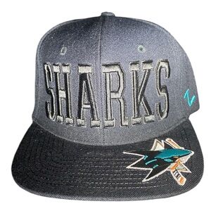 Sharks Zephyr SnapBack Hat Stitched